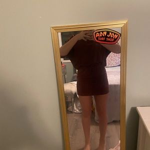 Maroon middle toe dress